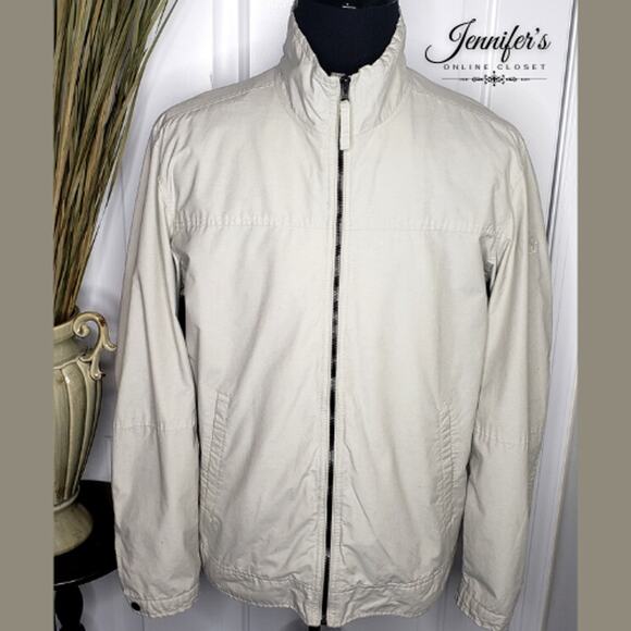 Timberland Men's Light Tan Jersey Lined Jacket Size Large - Picture 1 of 11